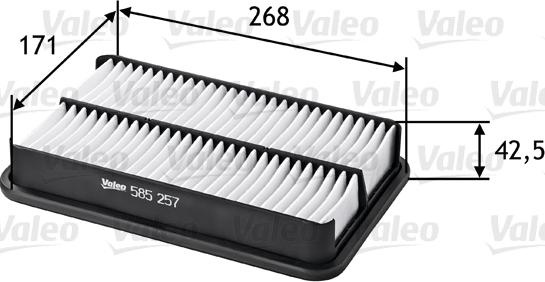 Valeo 585257 - Air Filter, engine autospares.lv