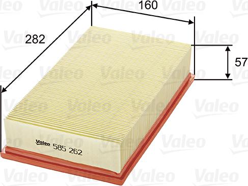Valeo 585262 - Air Filter, engine autospares.lv