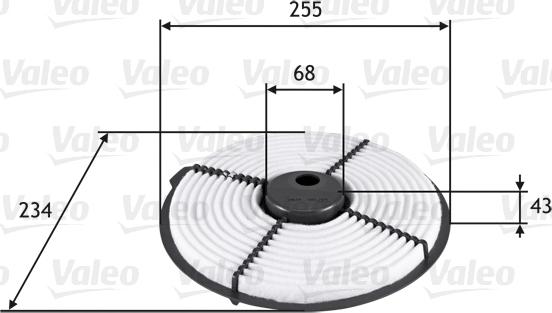 Valeo 585704 - Air Filter, engine autospares.lv