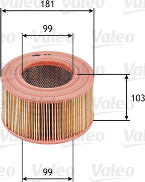 Valeo 585708 - Air Filter, engine autospares.lv