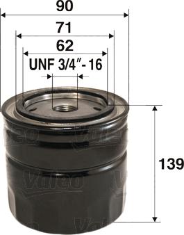 Valeo 586043 - Oil Filter autospares.lv