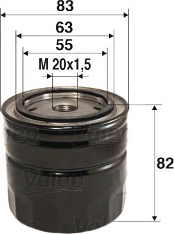 Valeo 586062 - Oil Filter autospares.lv