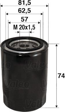 Valeo 586017 - Oil Filter autospares.lv