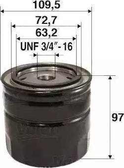 RIDER RD.1430WL7125 - Oil Filter autospares.lv