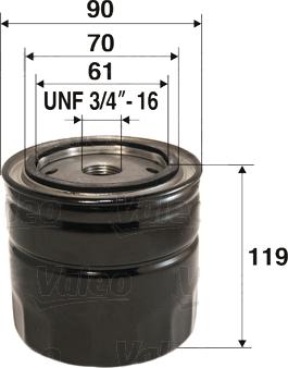 Valeo 586036 - Oil Filter autospares.lv