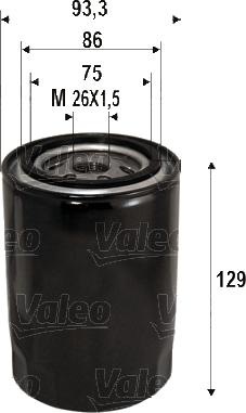 Valeo 586076 - Oil Filter autospares.lv