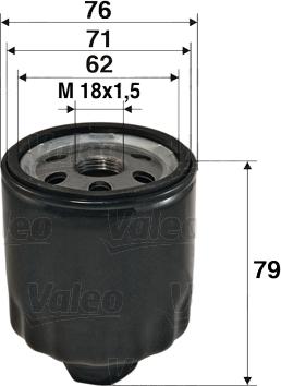 Valeo 586072 - Oil Filter autospares.lv