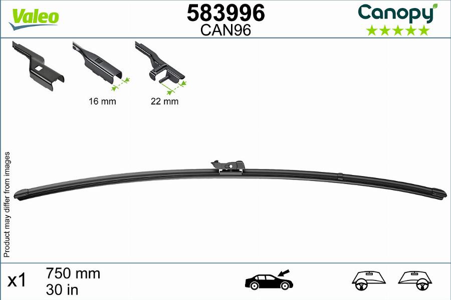 Valeo 583996 - Wiper Blade autospares.lv