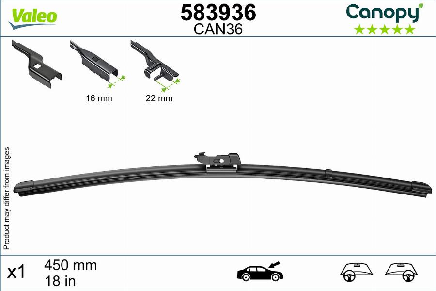 Valeo 583936 - Wiper Blade autospares.lv