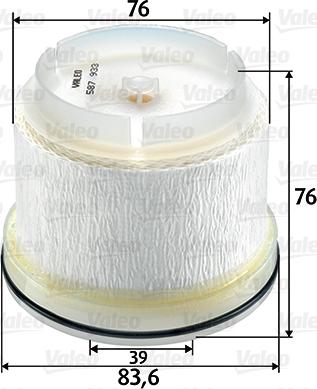 Valeo 587933 - Fuel filter autospares.lv