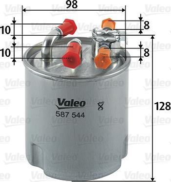 Valeo 587544 - Fuel filter autospares.lv