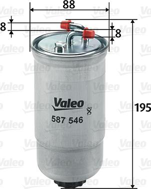 Valeo 587546 - Fuel filter autospares.lv