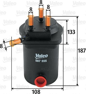 Valeo 587555 - Fuel filter autospares.lv