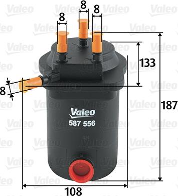 Valeo 587556 - Fuel filter autospares.lv