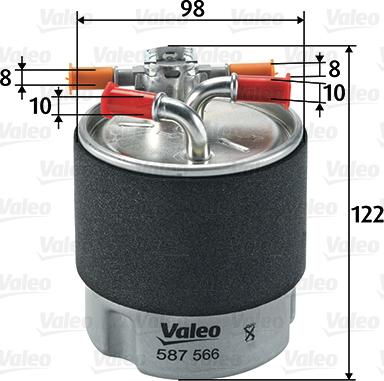 Valeo 587566 - Fuel filter autospares.lv