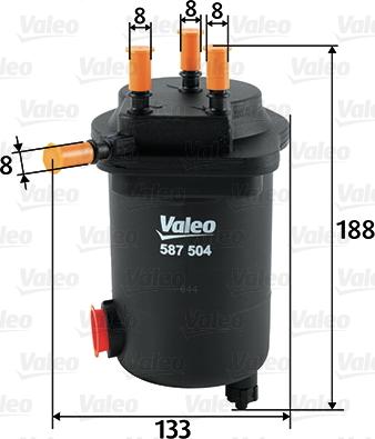 Valeo 587504 - Fuel filter autospares.lv