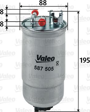 Valeo 587505 - Fuel filter autospares.lv