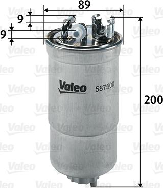 Valeo 587500 - Fuel filter autospares.lv