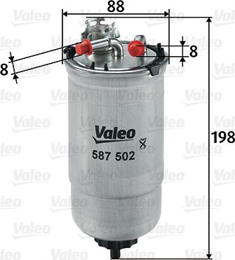 Valeo 587502 - Fuel filter autospares.lv