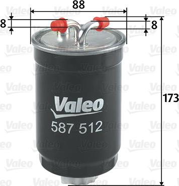 Valeo 587512 - Fuel filter autospares.lv