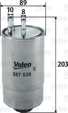 Valeo 587536 - Fuel filter autospares.lv