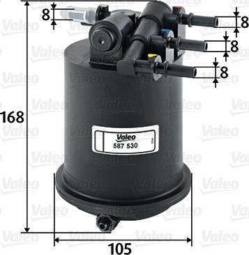 Valeo 587530 - Fuel filter autospares.lv