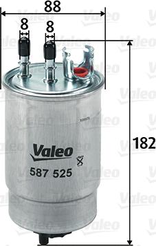 Valeo 587525 - Fuel filter autospares.lv