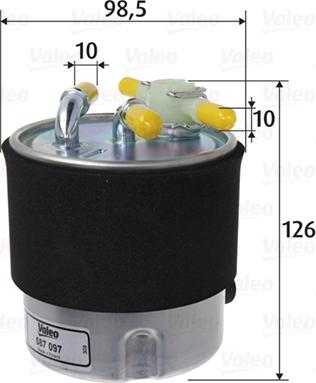 Valeo 587097 - Fuel filter autospares.lv