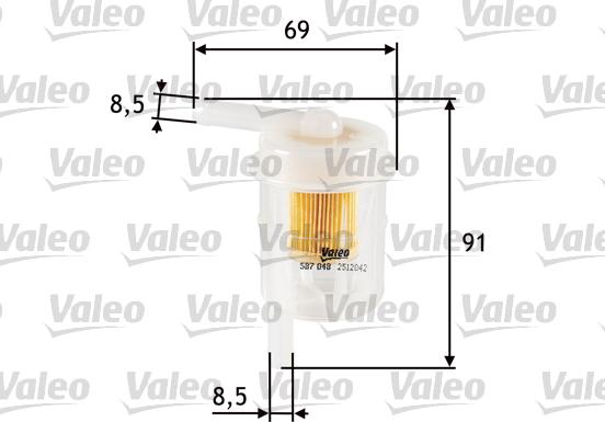 Valeo 587048 - Fuel filter autospares.lv