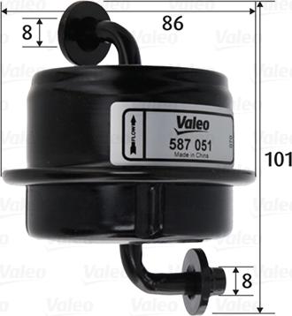 Valeo 587051 - Fuel filter autospares.lv