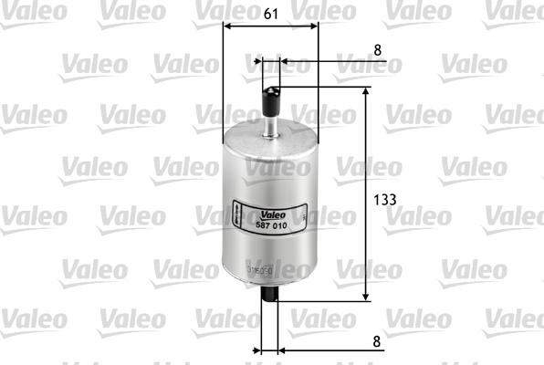 Valeo 587010 - Fuel filter autospares.lv