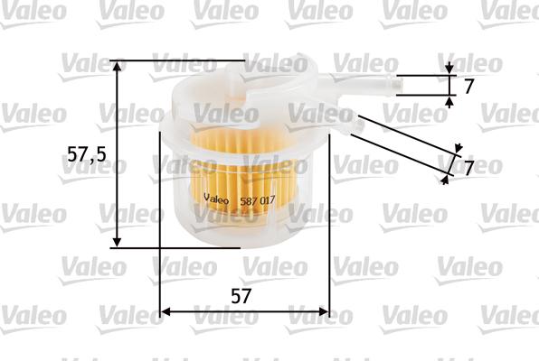 Valeo 587017 - Fuel filter autospares.lv