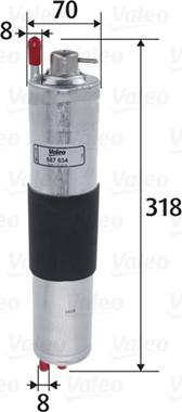 Valeo 587034 - Fuel filter autospares.lv