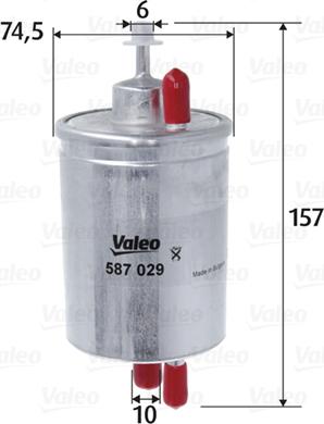 Valeo 587029 - Fuel filter autospares.lv