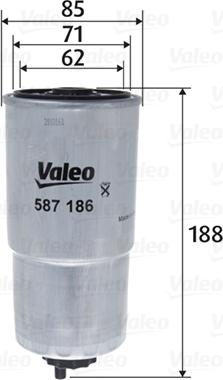 Valeo 587186 - Fuel filter autospares.lv