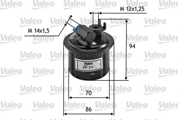 Valeo 587217 - Fuel filter autospares.lv