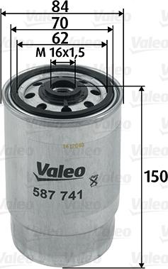 Valeo 587741 - Fuel filter autospares.lv