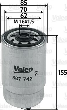 Valeo 587742 - Fuel filter autospares.lv