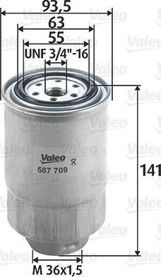 Valeo 587709 - Fuel filter autospares.lv