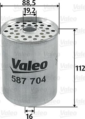 Valeo 587704 - Fuel filter autospares.lv