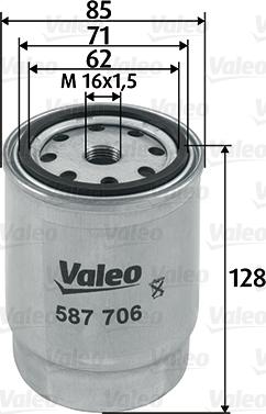 Valeo 587706 - Fuel filter autospares.lv