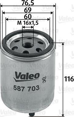 Valeo 587703 - Fuel filter autospares.lv