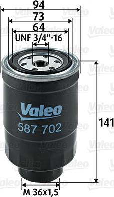 Valeo 587702 - Fuel filter autospares.lv