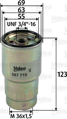 Valeo 587710 - Fuel filter autospares.lv