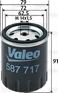 Valeo 587717 - Fuel filter autospares.lv