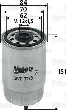 Valeo 587735 - Fuel filter autospares.lv