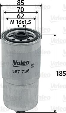Valeo 587736 - Fuel filter autospares.lv