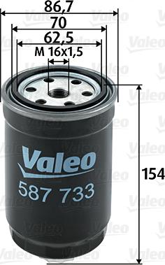 Valeo 587733 - Fuel filter autospares.lv