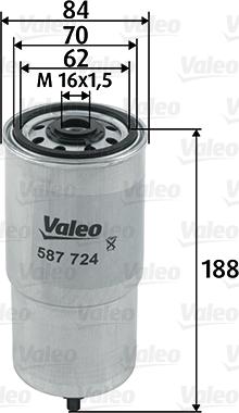 Valeo 587724 - Fuel filter autospares.lv