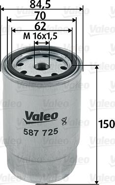 Valeo 587725 - Fuel filter autospares.lv